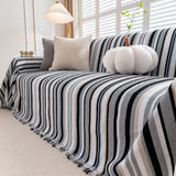 Modern Minimalist Sofa Throw Cover Cotton Knit Throws for Couch Scratch Proof Couch Cover