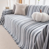 Modern Minimalist Sofa Throw Cover Cotton Knit Throws for Couch Scratch Proof Couch Cover