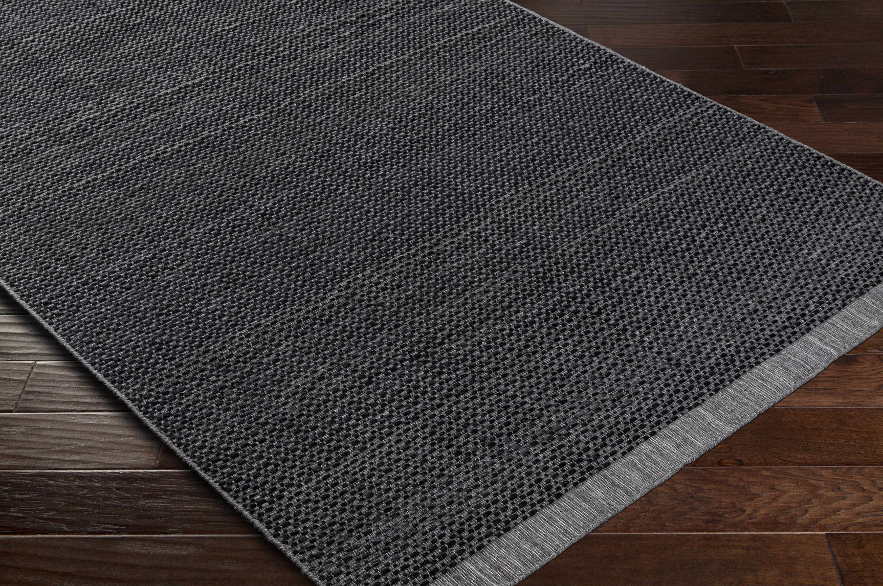 Yong Hand Loomed Black Rug - Clearance