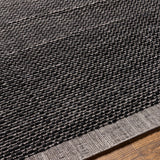 Yong Hand Loomed Black Rug - Clearance