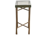 Cirrus Antique Brass/Cast Glass Drink Table