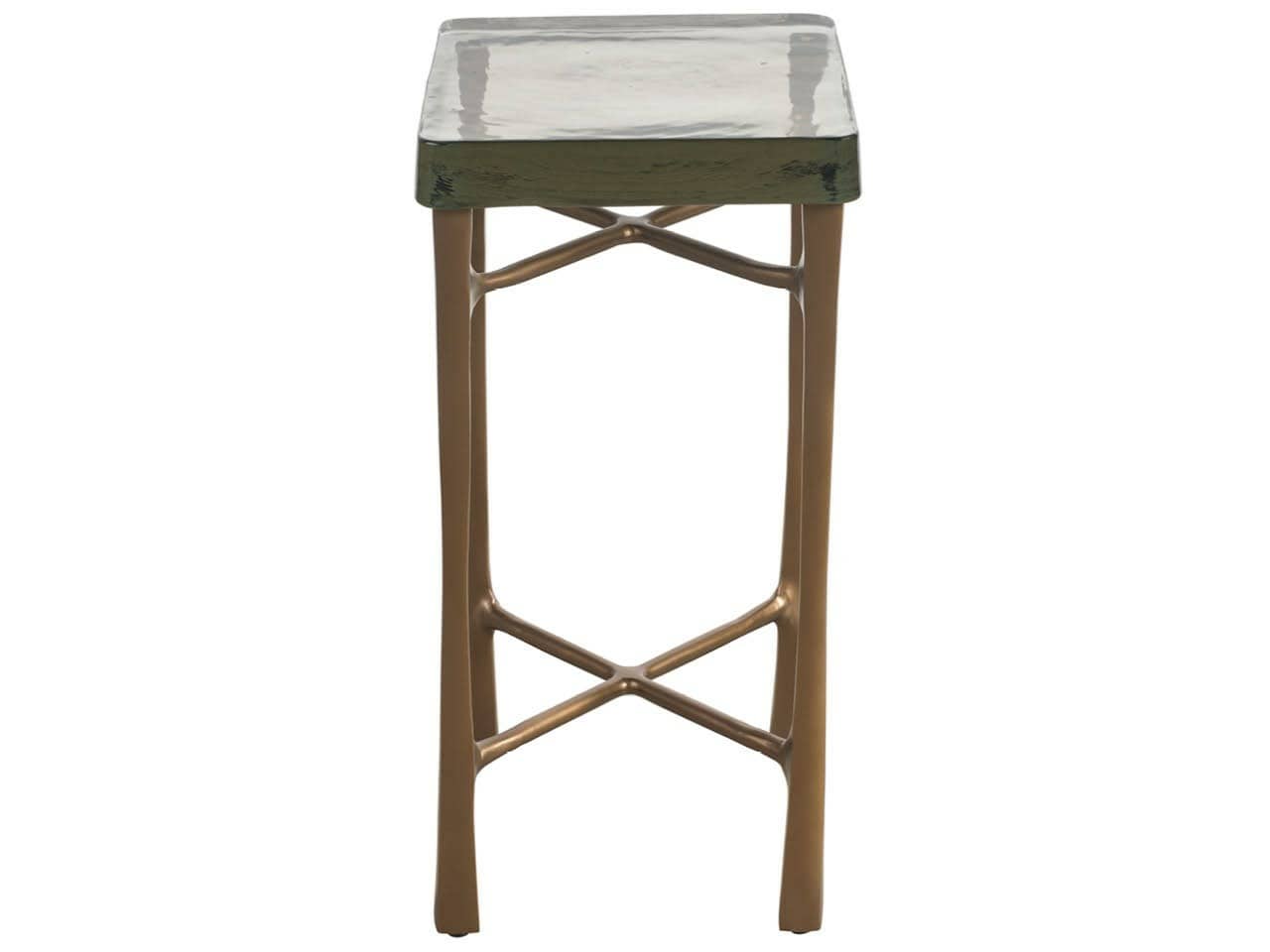 Cirrus Antique Brass/Cast Glass Drink Table