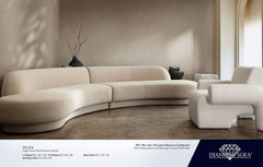 Zelda Light Camel Performance Velvet 3-Pc Sectional - Ornate Home