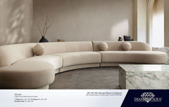 Zelda Light Camel Performance Velvet 3-Pc Sectional - Ornate Home