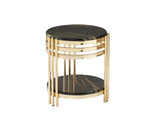 Zeus 335 Black/Gold End Table