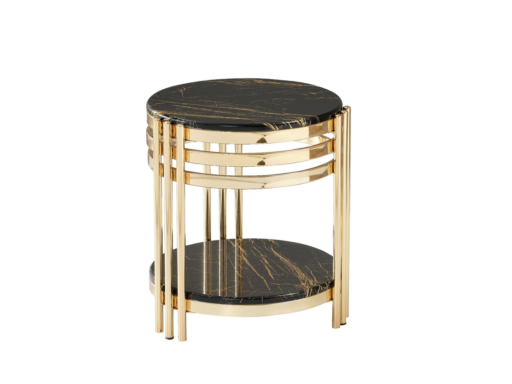 Zeus 335 Black/Gold End Table