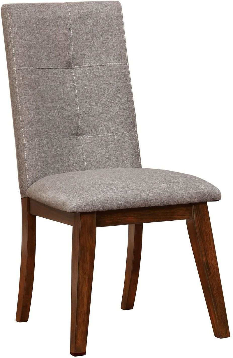 Abelone Walnut & Gray Dining Chair (Set of 2) - Ornate Home