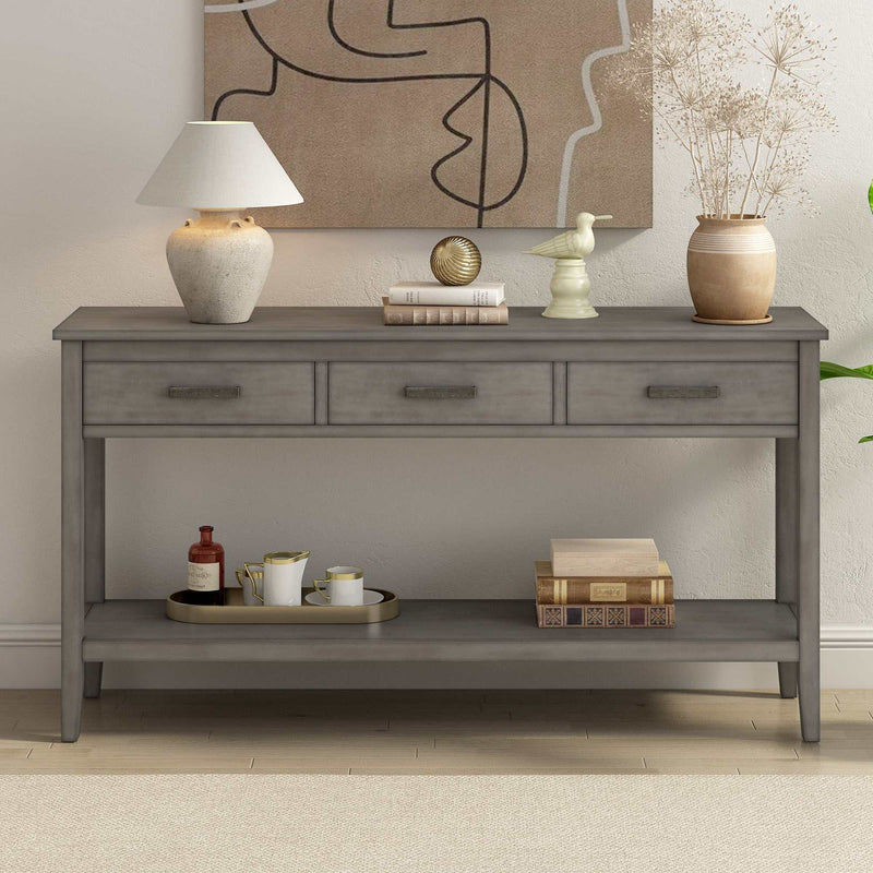 Chino Console Table Gray - Ornate Home