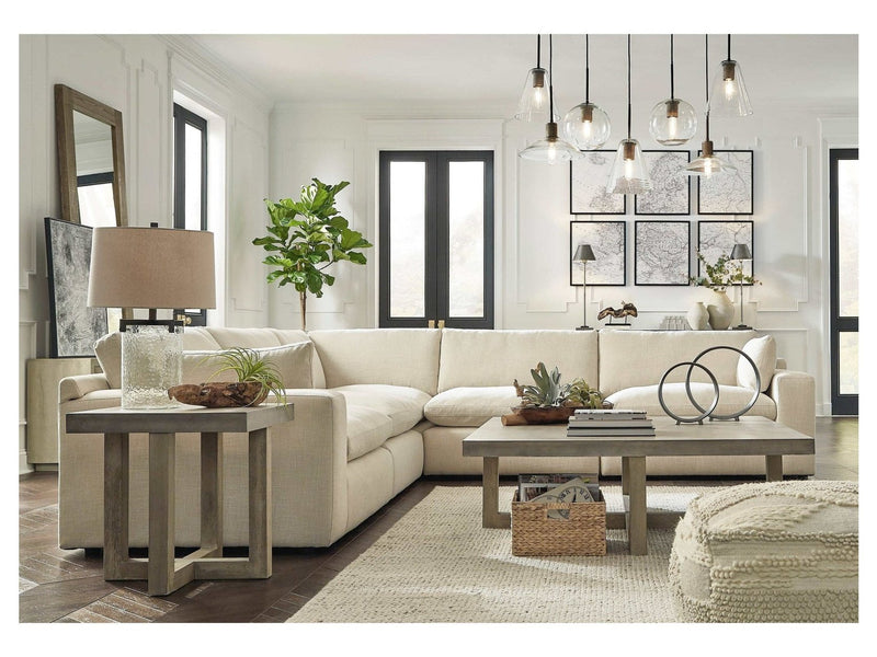 Elyza - Linen - 5pc Sectional Sofa - Ornate Home