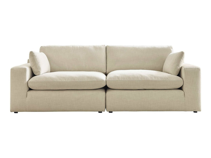 Elyza Linen 2pc Sectional Loveseat - Ornate Home