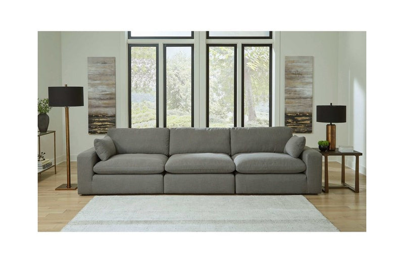 Elyza - Smoke - 3pc Sectional Sofa - Ornate Home