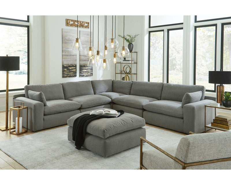 Elyza Smoke 5pc Sectional Sofa - Ornate Home