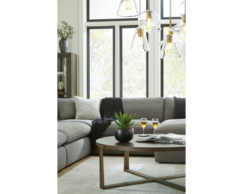 Elyza Smoke 5pc Sectional Sofa - Ornate Home