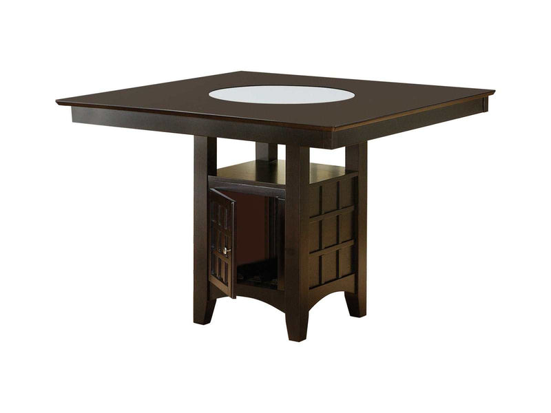 Clanton - Cappuccino -  Counter Height Table w/ Storage - Ornate Home