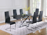 Anges Black & Chrome Dining Chairs (Set Of 4) - Ornate Home