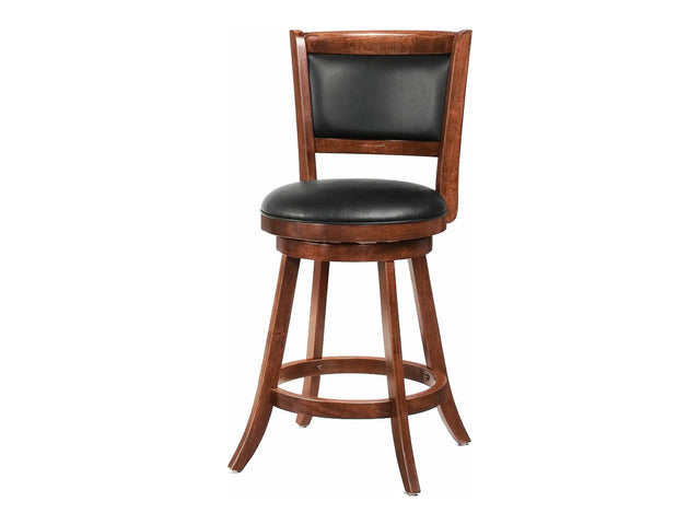 Broxton Chestnut & Black Swivel Counter Height Stools - Ornate Home