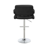 Veer Black & Chrome 29″ Adjustable Height Bar Stool - Ornate Home