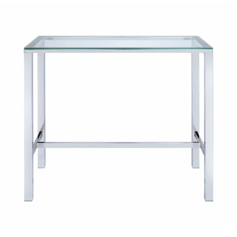 Richa - Chrome - Glass Top Bar Table - Ornate Home
