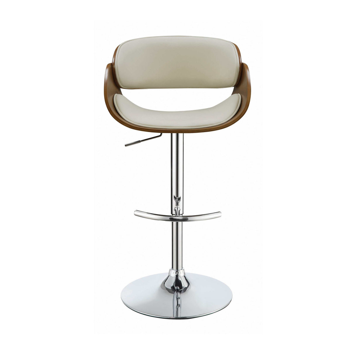 Lukas Ecru & Chrome Bar Stool - Ornate Home