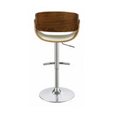 Lukas Ecru & Chrome Bar Stool - Ornate Home