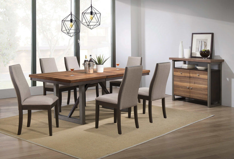 Spring Creek - Natural Walnut - Dining Table w/ Extension Leaf - Ornate Home