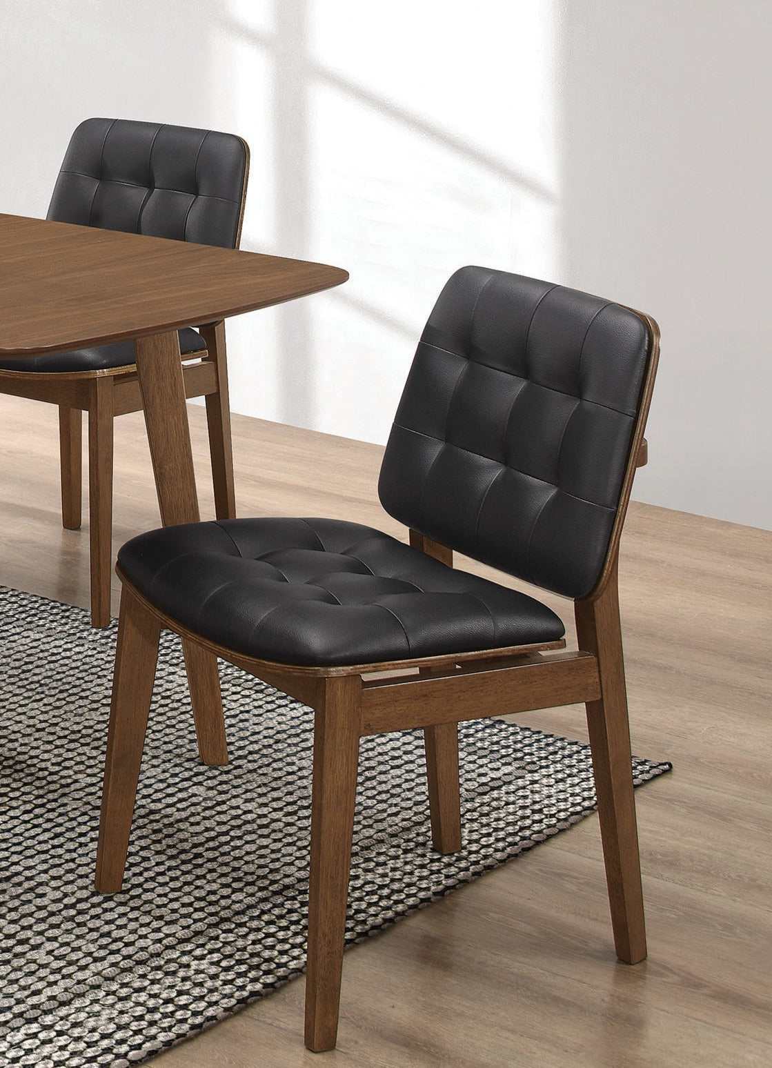 Redbridge Natural Walnut & Black Side Chairs (Set of 2) - Ornate Home