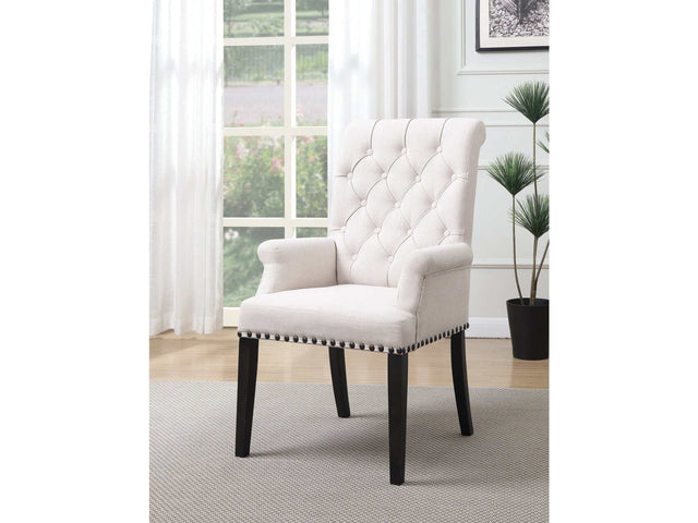 Phelps Beige & Smokey Black Arm Chair - Ornate Home