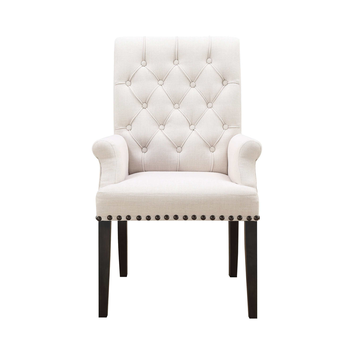 Phelps Beige & Smokey Black Arm Chair - Ornate Home