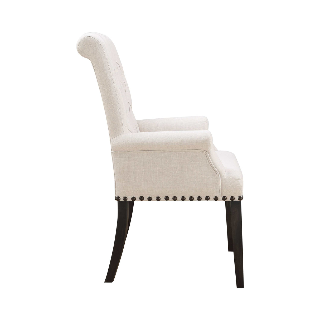 Phelps Beige & Smokey Black Arm Chair - Ornate Home