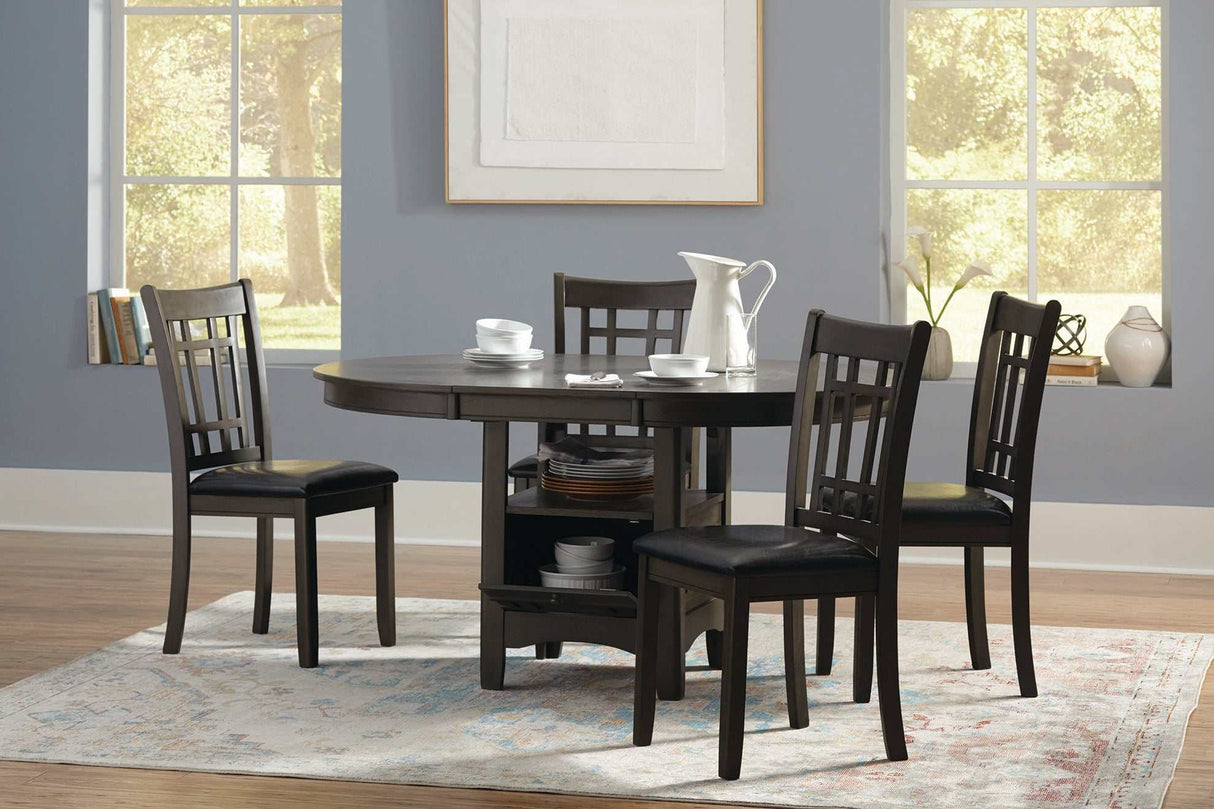 Lavon Medium Grey Dining Table w/ Storage - Ornate Home