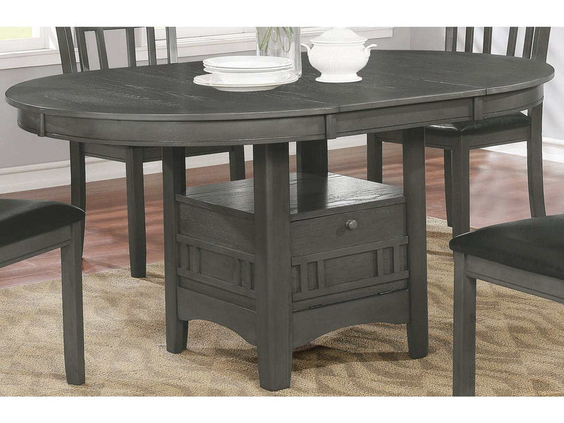 Lavon Medium Grey Dining Table w/ Storage - Ornate Home