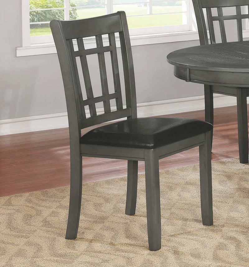 Lavon Espresso & Medium Grey Side Chairs (Set Of 2) - Ornate Home