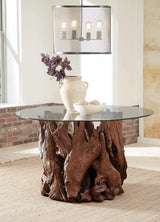 Asbury Natural Teak Dining Table Base - Ornate Home