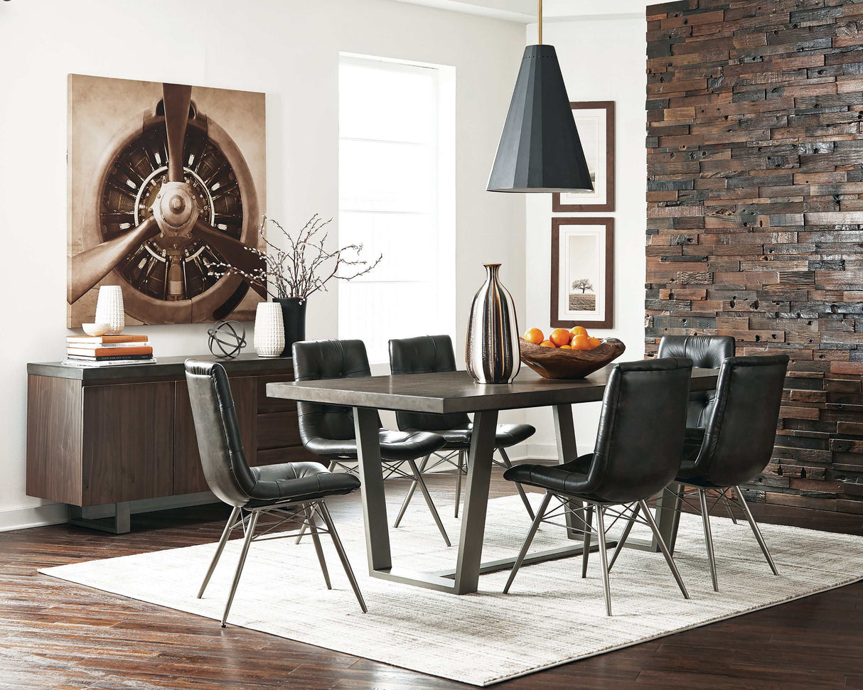 Dittnar Charcoal Dining Chairs (Set Of 4) - Ornate Home