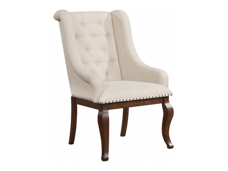 Brockway Cream & Antique Java Armchair (Set of 2) - Ornate Home