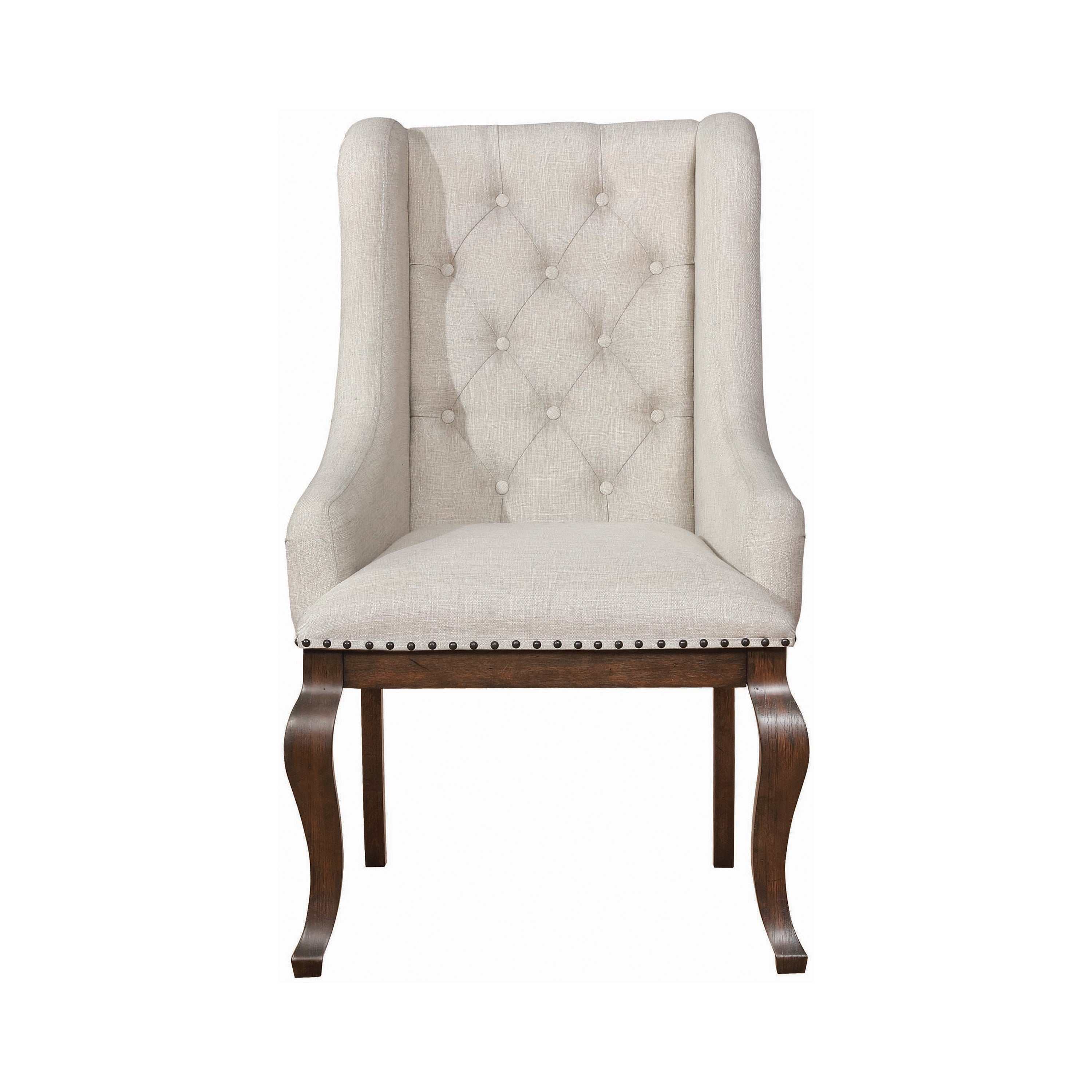 Brockway Cream & Antique Java Armchair (Set of 2) - Ornate Home