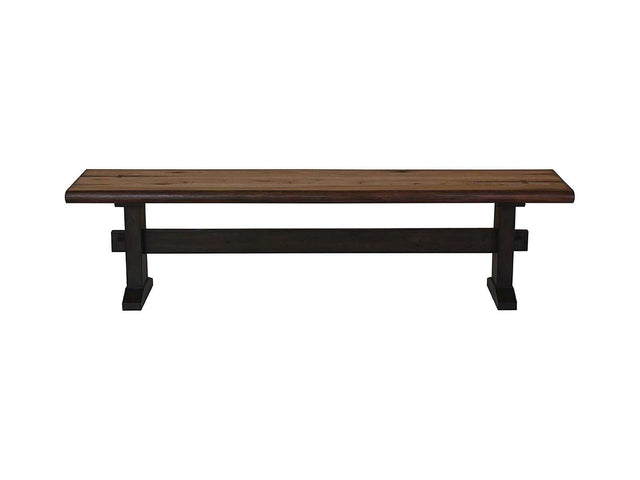 Bexley Natural Honey & Espresso Trestle Bench - Ornate Home