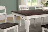 Madelyn Dark Cocoa & Coastal White Dining Table w/ Extension Leaf - Ornate Home