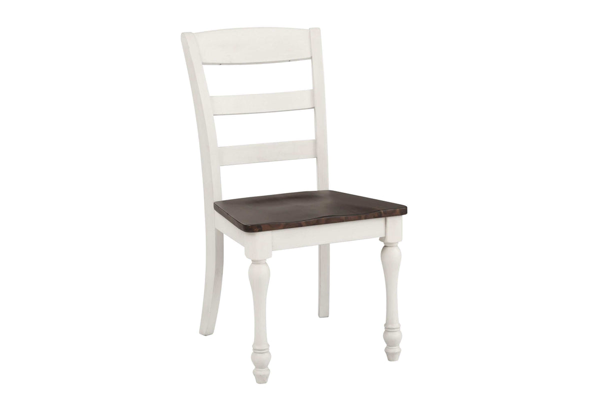 Madelyn Dark Cocoa & Coastal White Side Chairs (Set Of 2) - Ornate Home