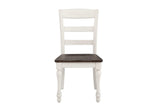 Madelyn Dark Cocoa & Coastal White Side Chairs (Set Of 2) - Ornate Home