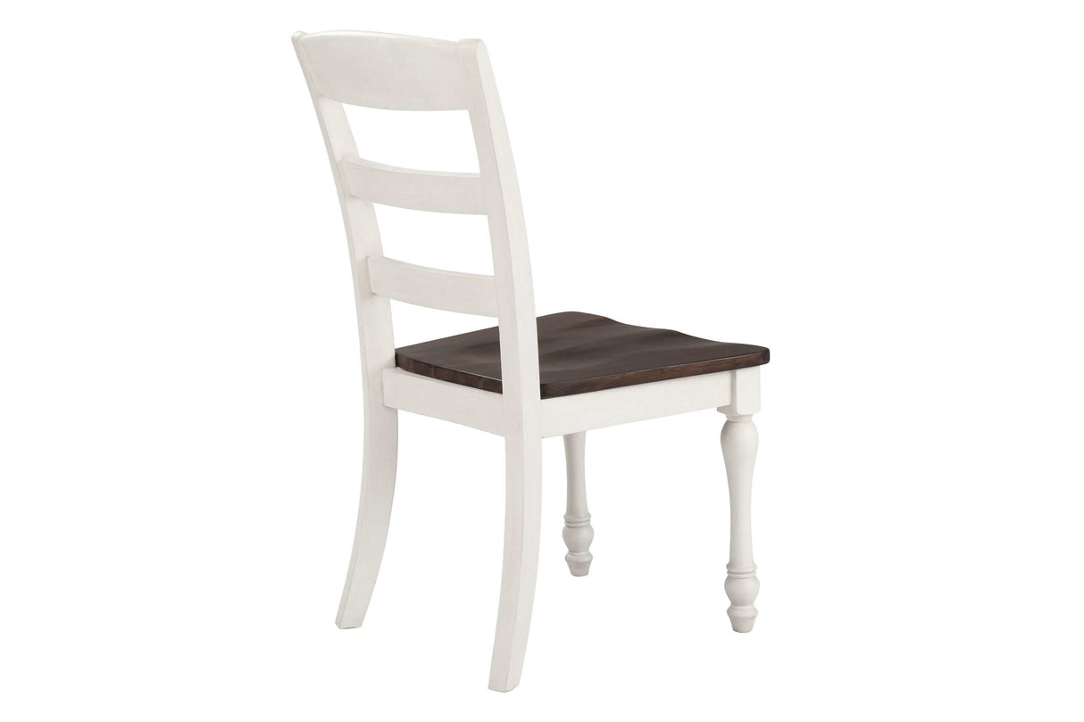 Madelyn Dark Cocoa & Coastal White Side Chairs (Set Of 2) - Ornate Home