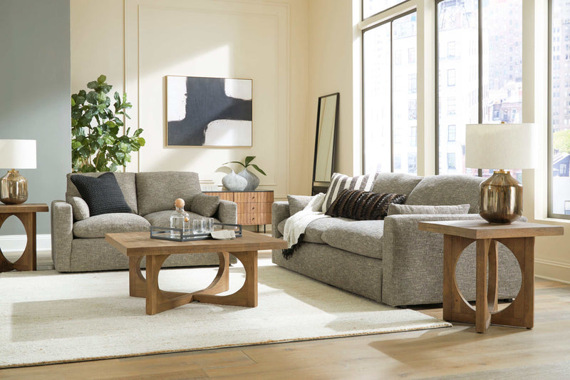 Dramatic Granite Fabric Living Room Set / 2pc - Ornate Home