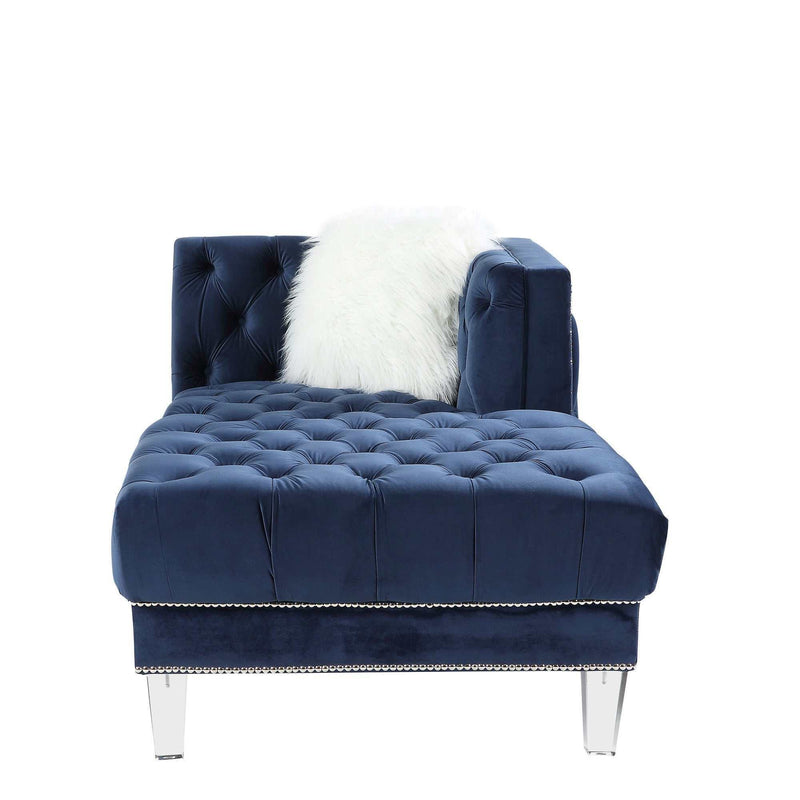 Ezamia - Navy Blue Velvet - U Shape Sectional Sofa - Ornate Home