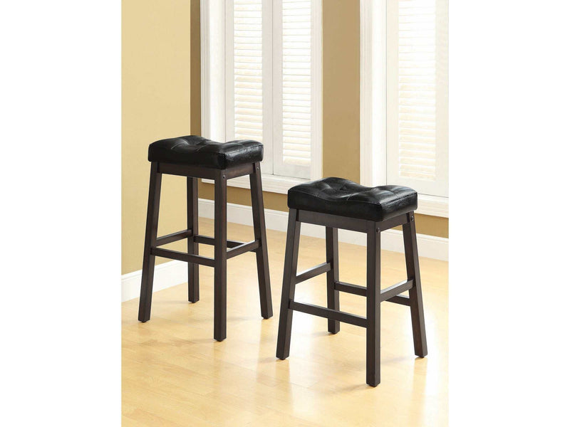 Donald Black And Cappuccino Bar Stools (Set Of 2) - Ornate Home