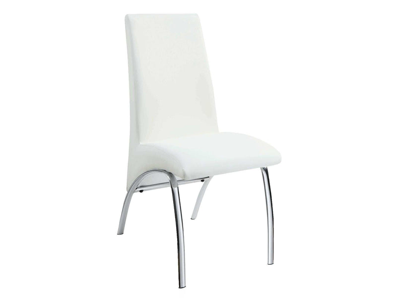 Beckham White & Chrome Side Chairs (Set Of 2) - Ornate Home