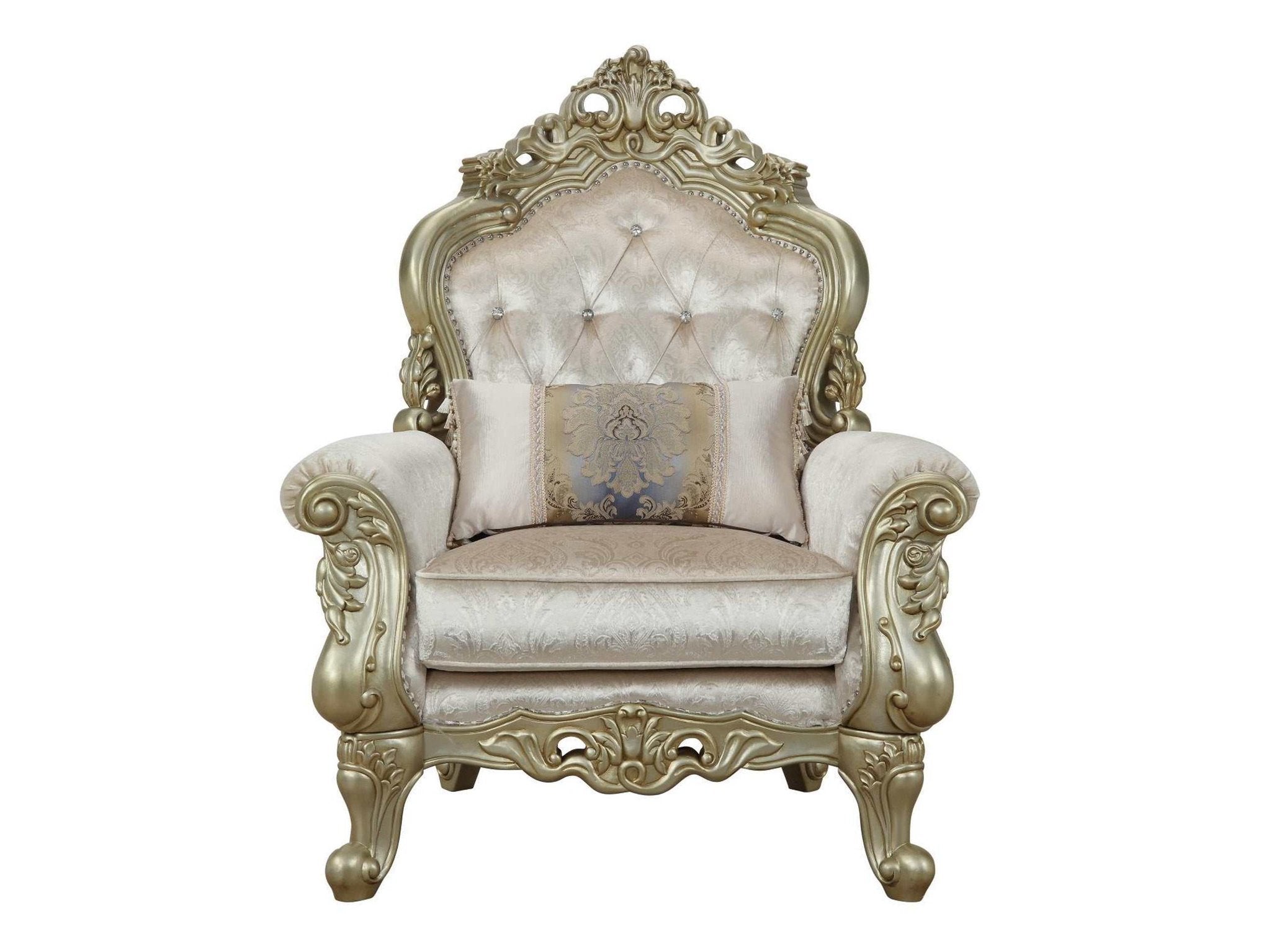 Gorsedd Cream & Antique White Armchair - Ornate Home