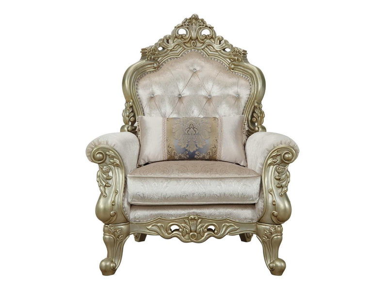 Gorsedd - Cream & Antique White - Armchair - Ornate Home