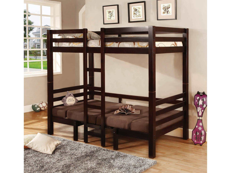 Joaquin - Medium Brown - Twin-over-Twin Bunk Bed - Ornate Home
