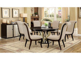 Ornette Espresso & Champagne Round Dining Table - Ornate Home