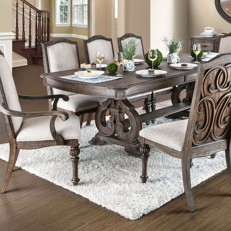 Arcadia - Rustic Brown & Ivory - Side Chair (Set of 2) - Ornate Home